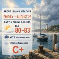 Rhode Island Weather for August 28, 2026