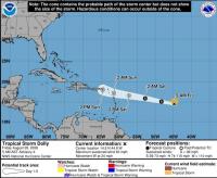 Tropical Storm Dolly speeding toward Caribbean, hurricane center says
