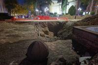 Asbestos allegedly found under Rustaveli Avenue during renovation