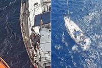 Carnival Cruise Ship Comes to the Rescue of a Boat in Distress, Rescuing Lone Sailor Trapped on Board
