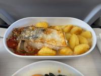 Delicious Fish In Lufthansa Business Class On A321 From Lisbon To Frankfurt