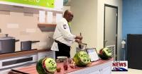 Students at the C.L. Morris Center try potential cafeteria additions at Discovery Kitchen event