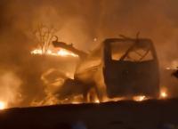 25 people killed as kombi bursts into flames after colliding with haulage truck along Harare-Masvingo road (VIDEO)