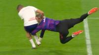 PSG star knocked out in worrying scenes during warm up as medics rush on pitch