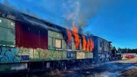 Furniture warehouse, railroad car damaged by dumpster fire in Vancouver