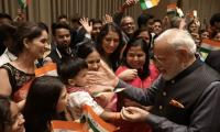 PM Modi receives grand welcome in Uzbekistan, women tie rakhi