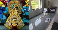 The mausoleum of Celia Cruz receives a replica of the Virgin of Charity of El Cobre from Miami