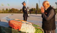 PM Modi Lays Wreath At Tashkent’s Yangi Uzbekistan Park