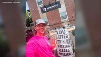 Man's cross-country walk makes stop at Delaware addiction treatment center