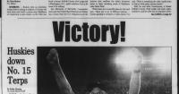 Historical covers for August 29: Victory! NIU Huskies score upset over ranked Maryland
