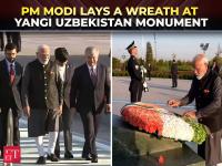 PM Modi arrives in Uzbekistan, lays wreath at Yangi Uzbekistan Monument during Tashkent visit