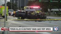 1 dead after fiery crash in southwest Miami-Dade, first responders say
