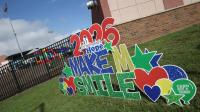 Scenes from the Make 'm Smile NC 2026 event at CaroMont Health Park