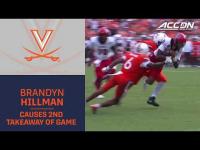 Virginia’s Brandyn Hillman Causes His 2nd Takeaway Of The Game