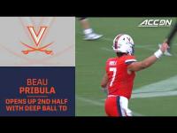 Virginia QB Beau Pribula Opens 2nd Half With a Deep Ball TD
