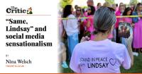 “Same, Lindsay” and social media sensationalism