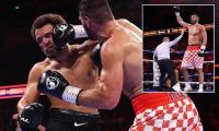 Moses Itauma LOSES IBF world heavyweight title clash in huge upset: British star leaves arena on a stretcher after being stopped by Filip Hrgovic in ninth round