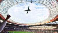 Fans rattled by spectacular flyover as planes just miss packed stadium