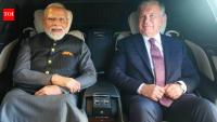 PM Modi received by Uzbek President Mirziyoyev in Tashkent, leaders share car ride