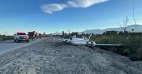Plane crash lands in Riverside County; no injuries reported