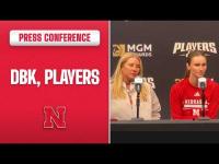 Nebraska volleyball Dani Busboom Kelly, Bergen Reilly and Harper Murray meet with media after UNLV