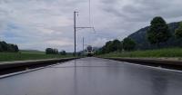 Is that a solar farm, or a train track? In one Swiss town, it’s both