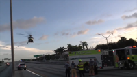 1 airlifted to hospital after rollover crash on SR 826 causes rescue effort by good Samaritans in Miami Lakes
