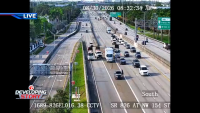 Crash briefly shuts down main lane of NW 154th St. and SR 826 in Miami Lakes