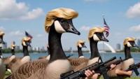 Trump shares deranged new AI video of gun-toting ducks with his trademark hair