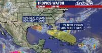 Watching 2 areas of development in Gulf, Caribbean