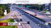 Driver airlifted to hospital after rollover crash on Palmetto Expressway in Miami Lakes