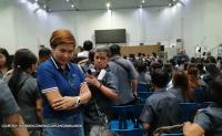Education support: Councilor Nadja Vicencio distributes laptops for school personnel