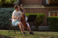 Baroque music graces the library lawn