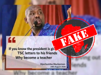 Kenyan minister Kipchumba Murkomen did not castigate teachers for allegedly complaining over employment letters