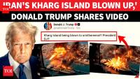 Trump Again Pokes Iran After Attack On Jordan &amp; Qatar; Shares AI Footage Of Attack On Kharg Island