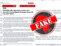 No, Kenyan news site Tuko didn’t publish article claiming opposition secretly wants ex-deputy president Gachagua off 2027 ballot