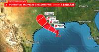 National Hurricane Center initiates advisories on Potential Tropical Cyclone Five