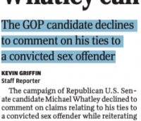 Greensboro News & Record: Michael Whatley Once Again “Declines To Comment On His Ties To A Convicted Sex Offender”