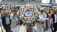 Transport, Public Works officials visit tombs of martyrs Al-Sammad, Al-Rahawi, their companions, Al-Ghammari