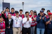 Pena and Ben Sualyem celebrate the start of a new era of rallying in Encarnación