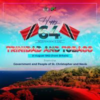 St. Kitts and Nevis Congratulates Trinidad and Tobago on 64th Independence Anniversary