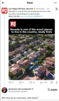 Lombardo Tweets “WTF Why Do An Interview With Them?” After New Report Shows Nevada As One of the Worst Places to Live Due to Affordability Concerns