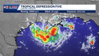 System upgraded to Tropical Depression Five in Gulf