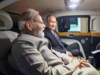 PM Modi, Russian President travel in same car to World Nomad Games at Bishkek Arena