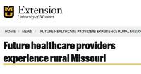 19 students pursuing healthcare careers at Missouri universities visit five counties in the northwest part of the state