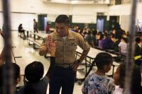 Camp Blaz Marines welcome students back to Finegayan Elementary School