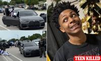 Florida teen's funeral descends into chaos as deputies arrest mourners in sports cars they claim were trying to take over intersection