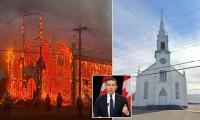 Historic wooden church is torched in Canada as conservative leader warns of growing wave of anti-Christian behavior