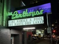 Vancouver strip club's Instagram taken down after sign calls out Trump's lake fiasco (Metro Vancouver)