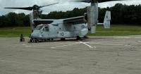 Military aircraft makes unexpected stop at airport